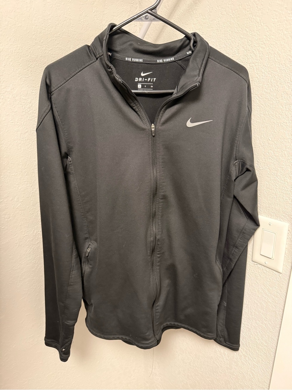 Men’s Nike Running Black Dri-FIT Full-Zip - Small